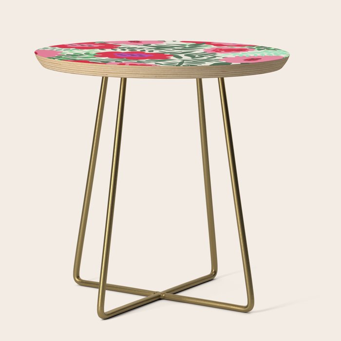 color matters: happy florals in pink light backround Side Table Gallery Image 1