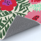color matters: happy florals in pink light backround Rug Gallery Image 4