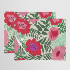 color matters: happy florals in pink light backround Placemat Gallery Image 1