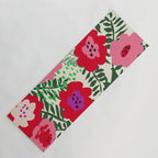 color matters: happy florals in pink light backround Yoga Mat Gallery Image 1