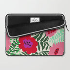 color matters: happy florals in pink light backround Laptop Sleeve Gallery Image 2