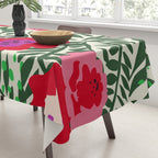 color matters: happy florals in pink light backround Tablecloth Gallery Image 3