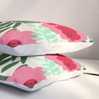 color matters: happy florals in pink light backround Pillow Sham Gallery Image 3