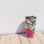 color matters: happy florals in pink light backround Travel Mug Gallery Image 4