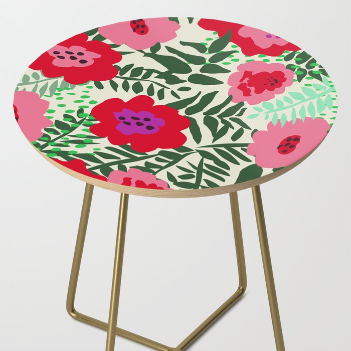 color matters: happy florals in pink light backround Side Table Gallery Image 2