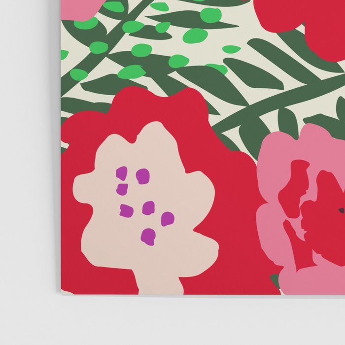 color matters: happy florals in pink light backround Poster Gallery Image 3