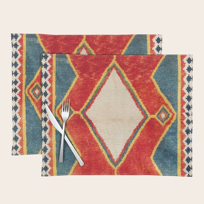 Qashqaâi Gabbeh Fars Southwest Persian Rug Print Placemat Gallery Image 1