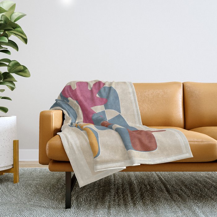 Organic Rhythms 6 Throw Blanket Gallery Image 1