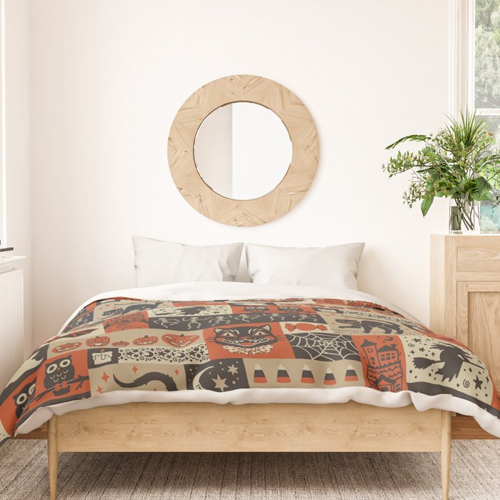 Vintage Halloween Patchwork Duvet Cover Gallery Image 3
