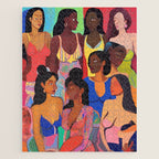 Identities, Woman Equality Human Rights, Female Individuality Feminist People, Friends Eclectic Bohemian Fashion Rustic Support System Painting  Jigsaw Puzzle Gallery Image 1