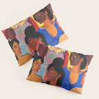 Identities, Woman Equality Human Rights, Female Individuality Feminist People, Friends Eclectic Bohemian Fashion Rustic Support System Painting  Pillow Sham Gallery Image 3