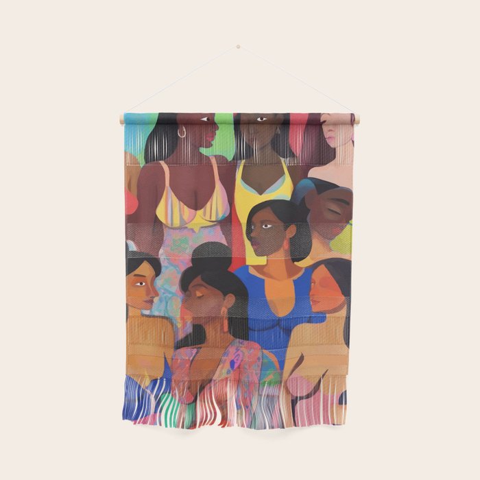Identities, Woman Equality Human Rights, Female Individuality Feminist People, Friends Eclectic Bohemian Fashion Rustic Support System Painting  Wall Hanging Gallery Image 1