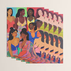 Identities, Woman Equality Human Rights, Female Individuality Feminist People, Friends Eclectic Bohemian Fashion Rustic Support System Painting  Wrapping Paper Gallery Image 3