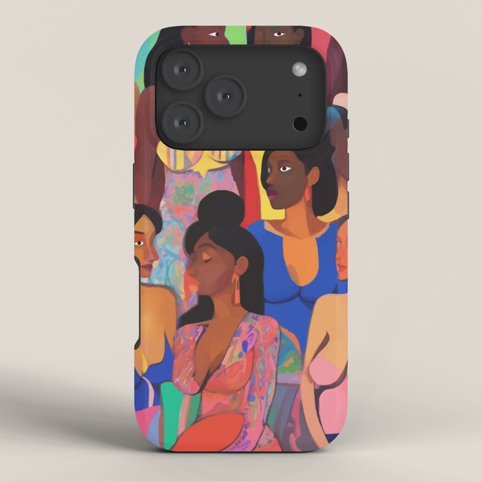Identities, Woman Equality Human Rights, Female Individuality Feminist People, Friends Eclectic Bohemian Fashion Rustic Support System Painting  iPhone Case Gallery Image 3