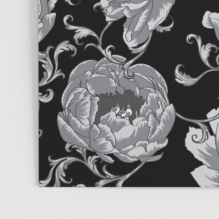 Goth Romantic Vintage Peonies Poster Gallery Image 3