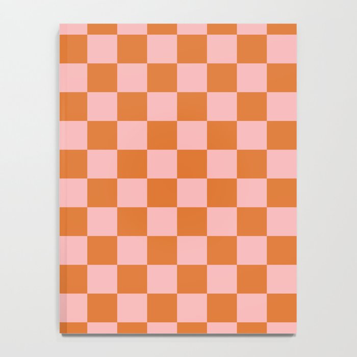Checkerboard Mini Check Pattern in Pink and Orange Notebook Gallery Image 4