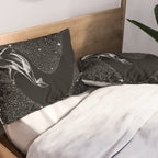 Starry Orca (Black Version) Pillow Sham Gallery Image 2