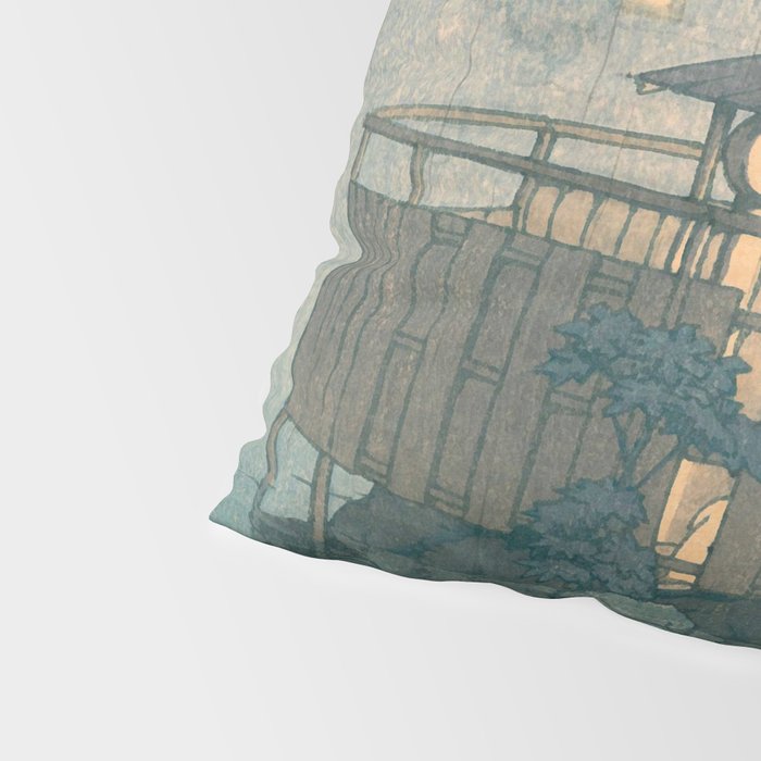 Rain At Shuzenji, Izu - Vintage Japanese Woodblock Print Art By Hasui Kawase Pillow Sham Gallery Image 4