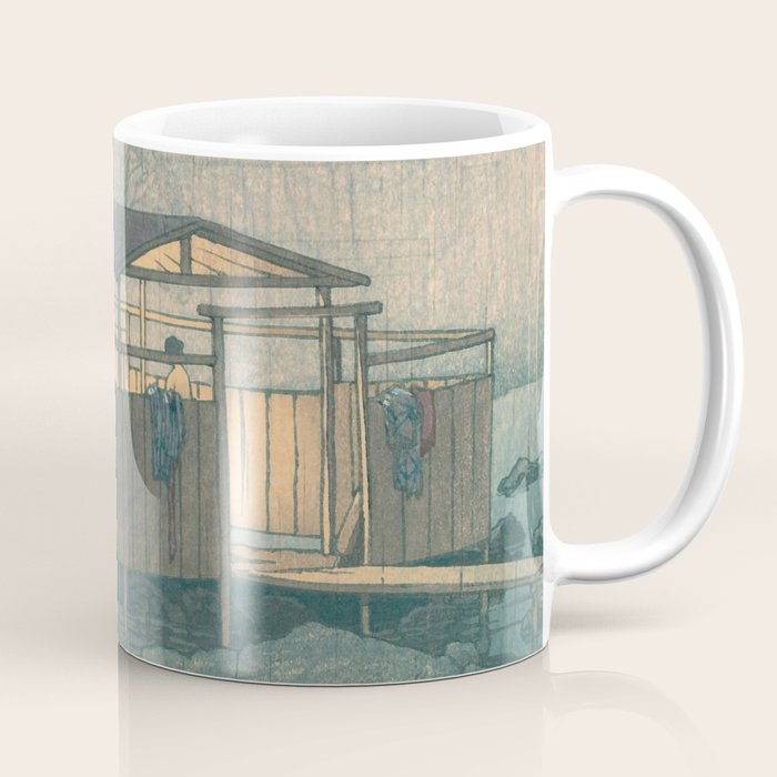 Rain At Shuzenji, Izu - Vintage Japanese Woodblock Print Art By Hasui Kawase Coffee Mug Gallery Image 1