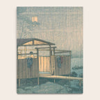 Rain At Shuzenji, Izu - Vintage Japanese Woodblock Print Art By Hasui Kawase Notebook Gallery Image 4