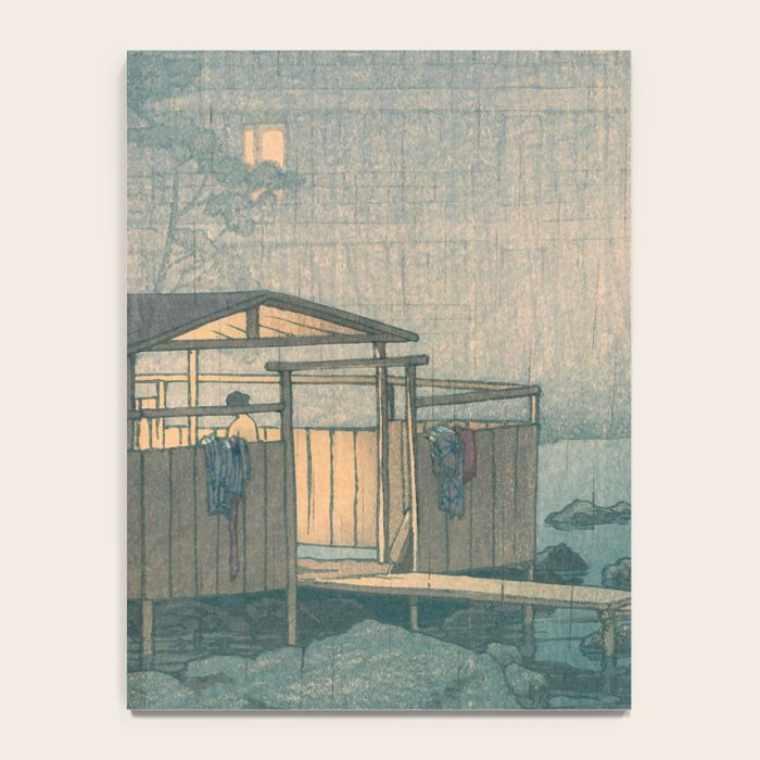 Rain At Shuzenji, Izu - Vintage Japanese Woodblock Print Art By Hasui Kawase Notebook Gallery Image 4
