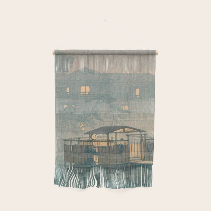 Rain At Shuzenji, Izu - Vintage Japanese Woodblock Print Art By Hasui Kawase Wall Hanging Gallery Image 1