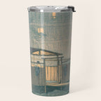 Rain At Shuzenji, Izu - Vintage Japanese Woodblock Print Art By Hasui Kawase Travel Mug Gallery Image 2