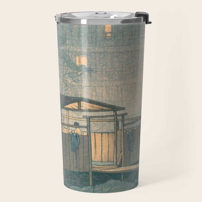 Rain At Shuzenji, Izu - Vintage Japanese Woodblock Print Art By Hasui Kawase Travel Mug Gallery Image 2