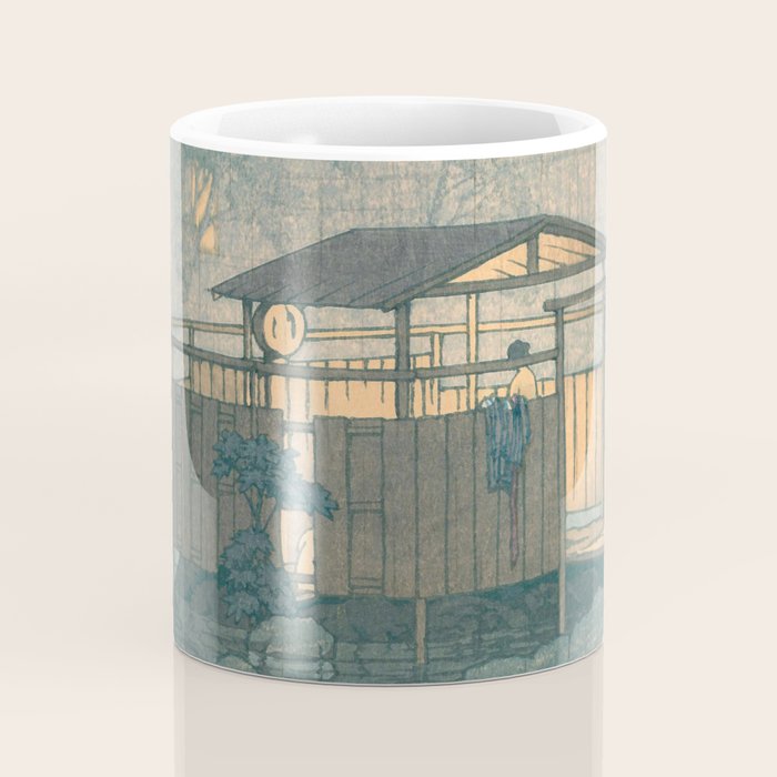 Rain At Shuzenji, Izu - Vintage Japanese Woodblock Print Art By Hasui Kawase Coffee Mug Gallery Image 4