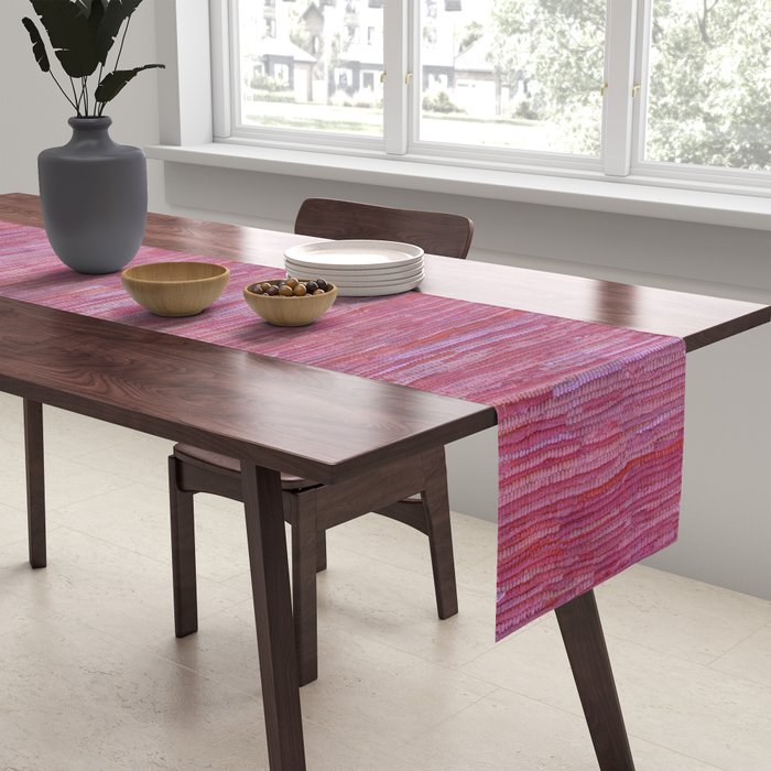 Old Market Textile in Pink Table Runner Gallery Image 2