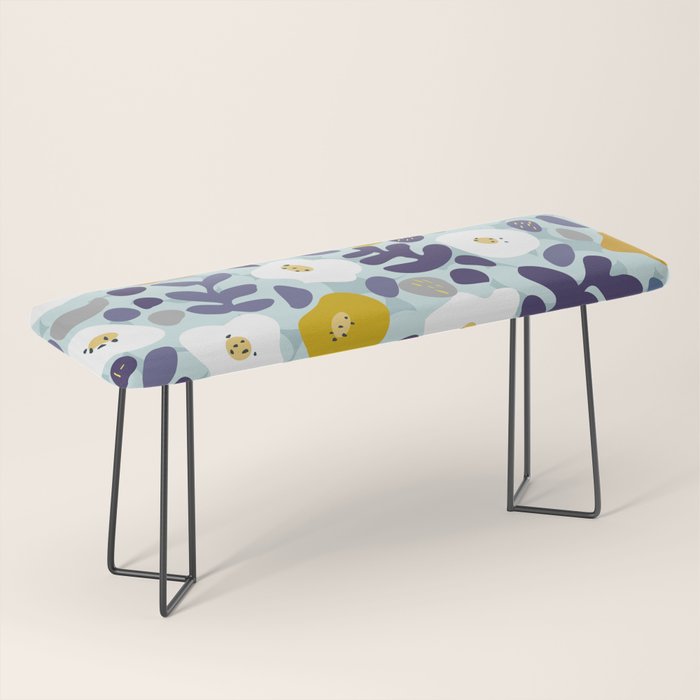 cooldown: blueshade floral pattern Bench Gallery Image 1