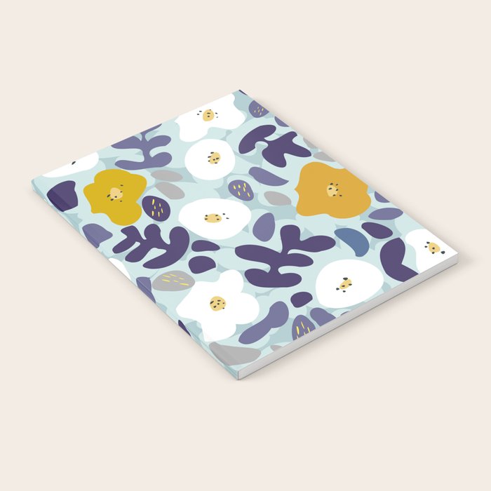 cooldown: blueshade floral pattern Notebook