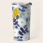 cooldown: blueshade floral pattern Travel Mug Gallery Image 2