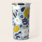 cooldown: blueshade floral pattern Travel Mug Gallery Image 1