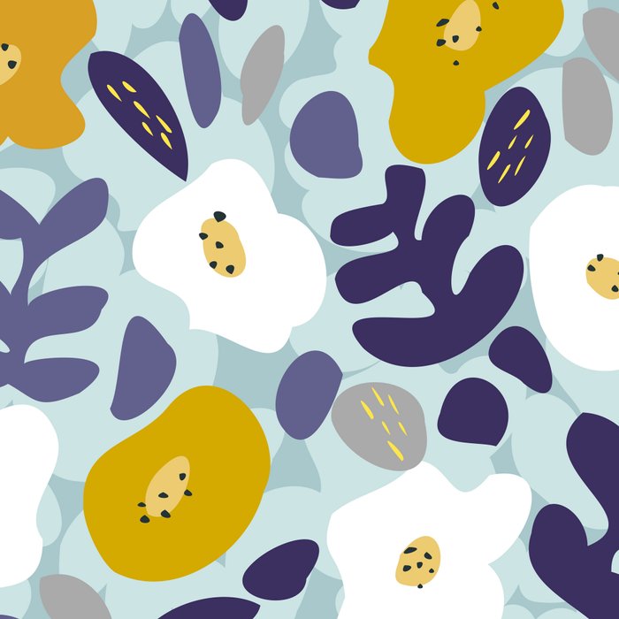 cooldown: blueshade floral pattern Coffee Mug Gallery Image 2