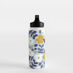 cooldown: blueshade floral pattern Water Bottle Gallery Image 3
