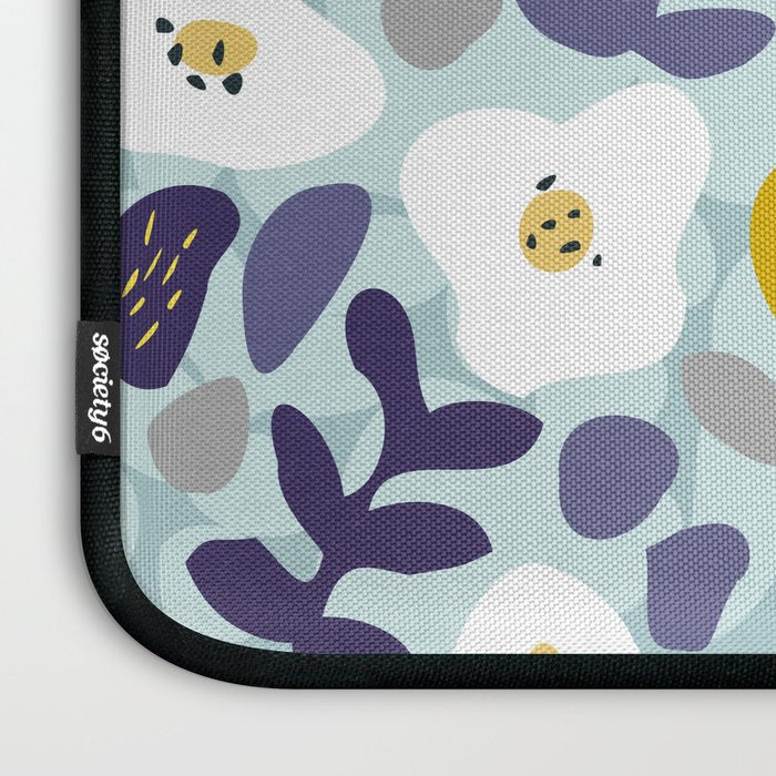 cooldown: blueshade floral pattern Laptop Sleeve Gallery Image 3