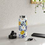 cooldown: blueshade floral pattern Water Bottle Gallery Image 4