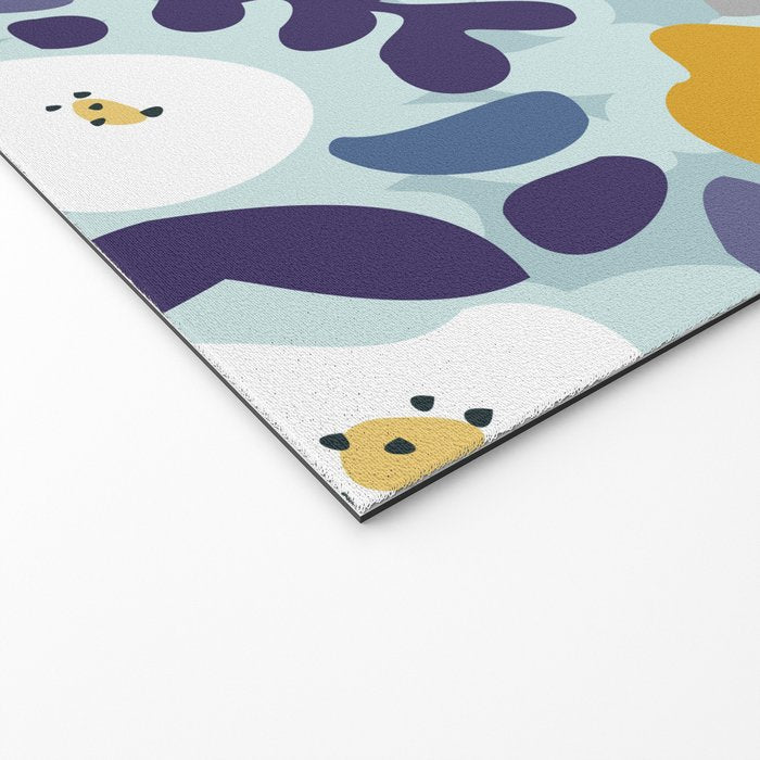 cooldown: blueshade floral pattern Welcome Mat Gallery Image 2