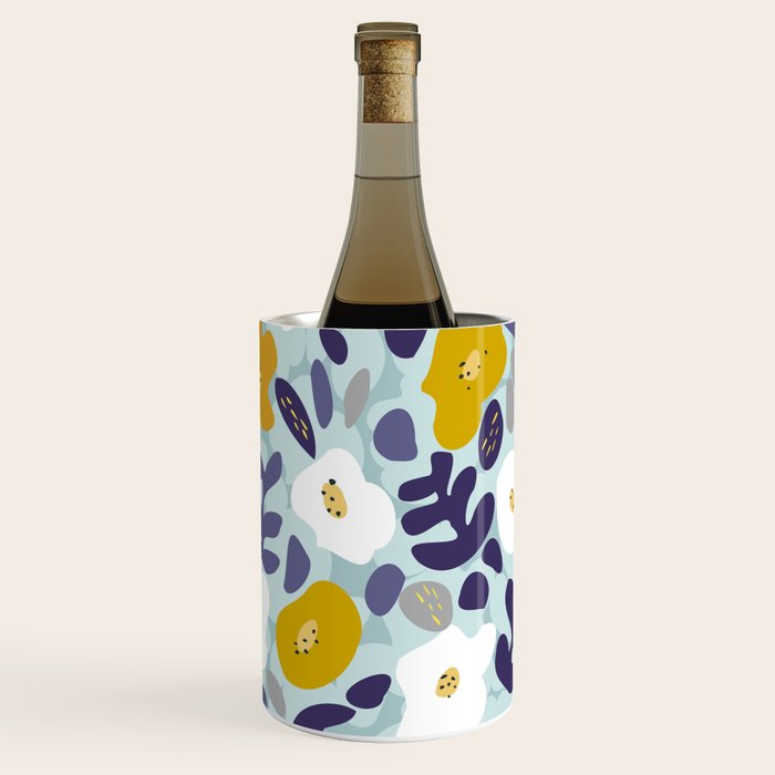 cooldown: blueshade floral pattern Wine Chiller Gallery Image 1