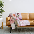 floral abstract 3 22 Throw Blanket Gallery Image 1