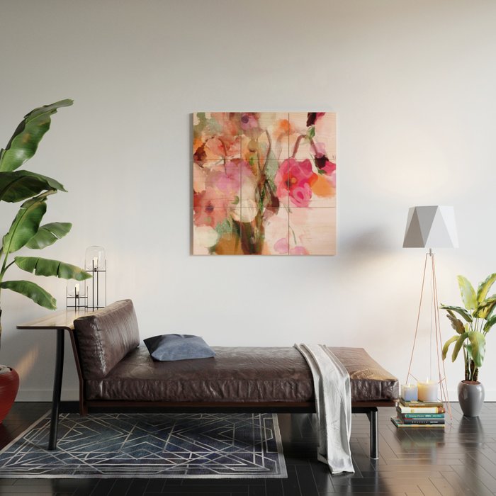 floral abstract 3 22 Wood Wall Art Gallery Image 2