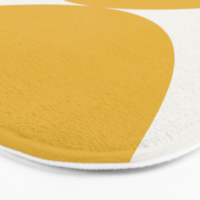 Bold Geometric Shapes Maximalism XII Golden Yellow Bath Mat Gallery Image 3