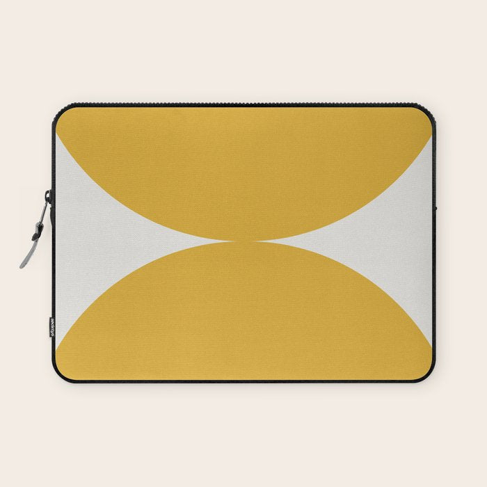 Bold Geometric Shapes Maximalism XII Golden Yellow Laptop Sleeve Gallery Image 1