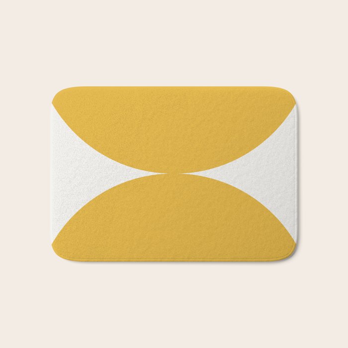 Bold Geometric Shapes Maximalism XII Golden Yellow Bath Mat Gallery Image 1
