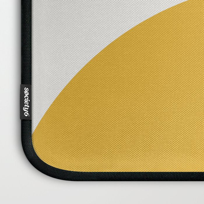 Bold Geometric Shapes Maximalism XII Golden Yellow Laptop Sleeve Gallery Image 3