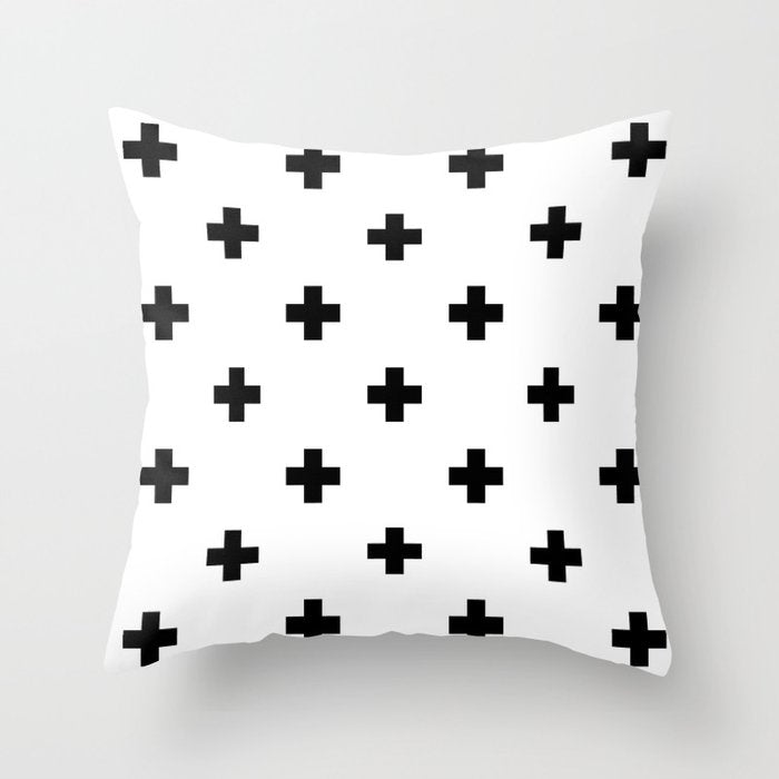 Swiss cross pattern Throw Pillow Gallery Image 6