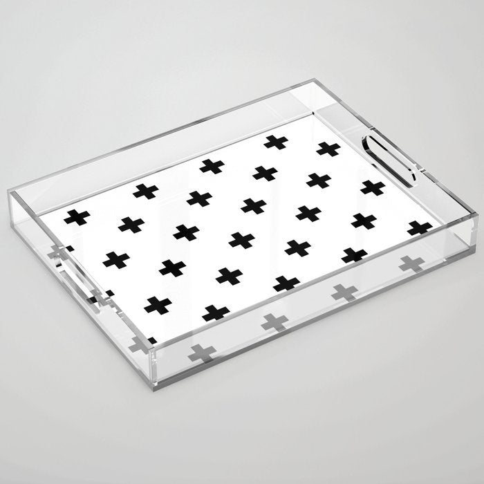 Swiss cross pattern Acrylic Tray Gallery Image 1