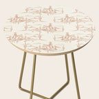 Southwestern Cowboy Toile - Light Brown on Cream Side Table Gallery Image 2