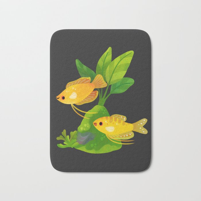 Freshwater fish and plants 1 Bath Mat Gallery Image 1